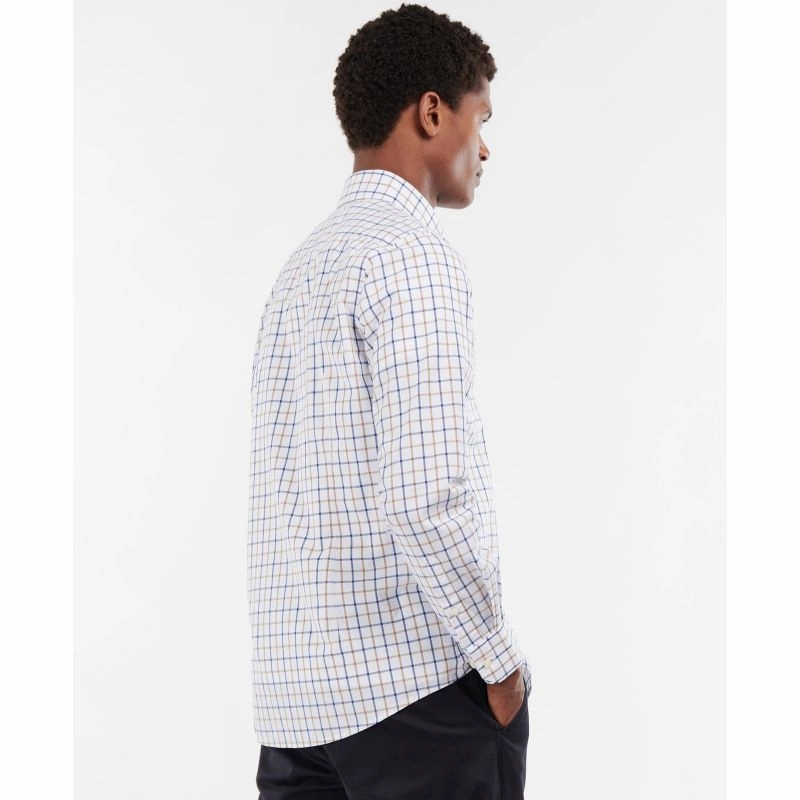 Limited Stock Hot Deal Hot Price Drop Barbour Bradwell Tailored Fit Mens Shirt - Sandstone