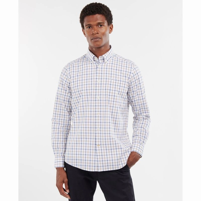 Barbour Bradwell Tailored Fit Mens Shirt - Sandstone Save More Online