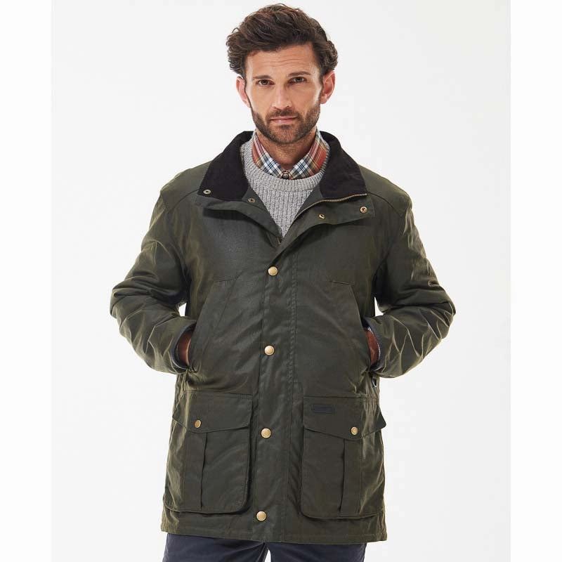 Barbour Brockstone Mens Wax Jacket - Archive Olive Todays Hot Pick