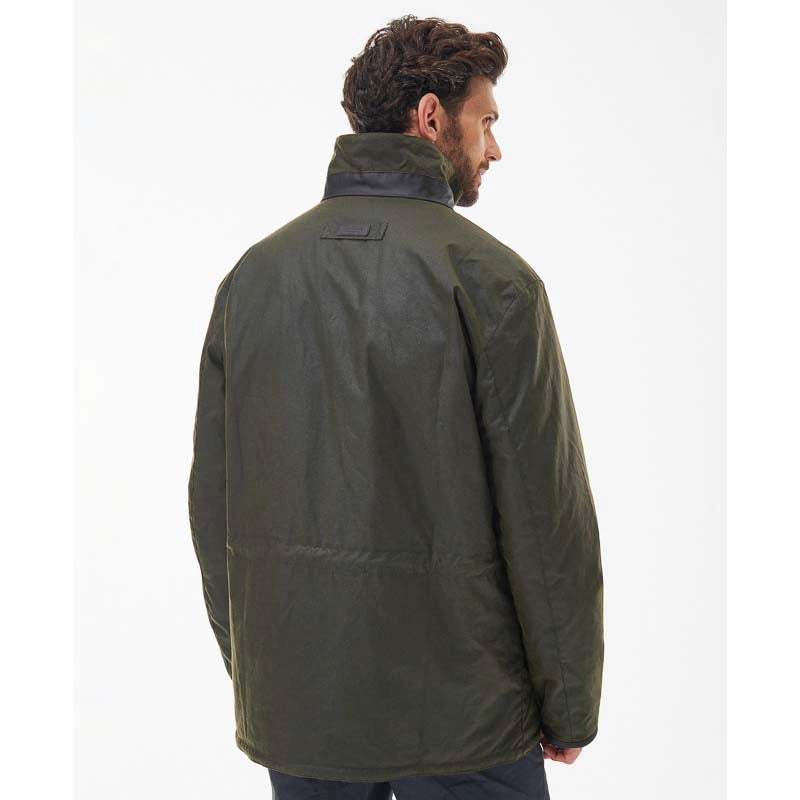 Todays Mega Savings Barbour Brockstone Mens Wax Jacket - Archive Olive