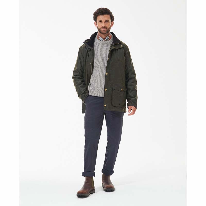 Barbour Brockstone Mens Wax Jacket - Archive Olive Shop Save Big Limited Stock Hot Deal