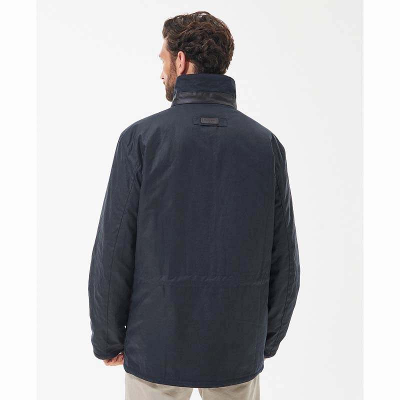 Barbour Brockstone Mens Wax Jacket - Navy Big Sale Today Trending Deals Today