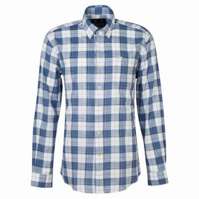 Limited Stock Offer Barbour Broxfield Regular Fit Mens Shirt - Blue