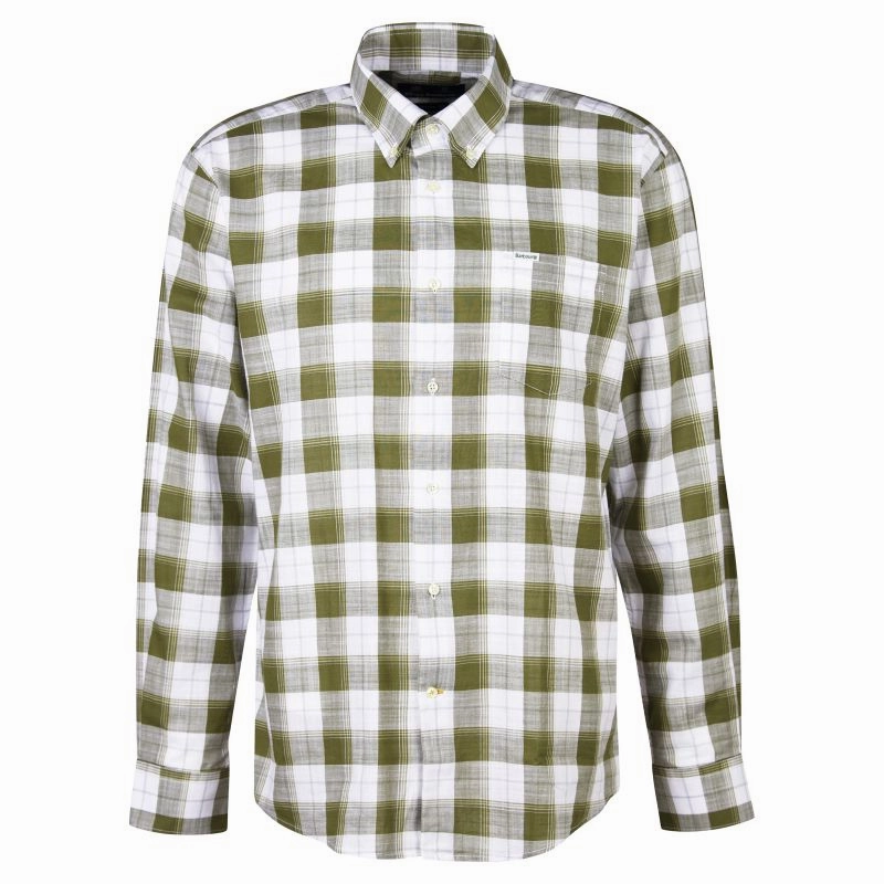 Special Steal Event Dont Miss This Deal Barbour Broxfield Regular Fit Mens Shirt - Olive