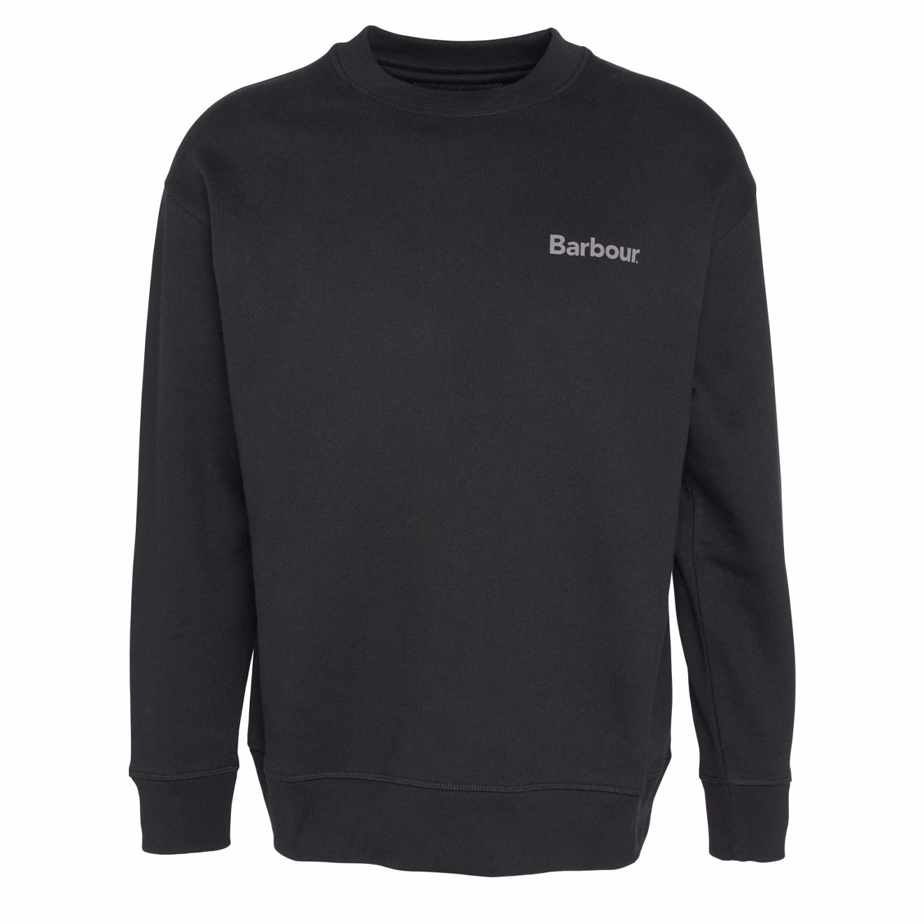 Today Only Savings Trending Now Offer Barbour Brushed Nicholas Os Crew Neck Sweatshirt Black