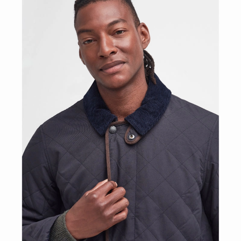 MustHave Deals Hot Clearance Now Barbour Burton Mens Quilted Waterproof Jacket - Navy