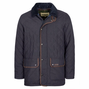 Barbour Burton Mens Quilted Waterproof Jacket - Navy Limited Stock Alert