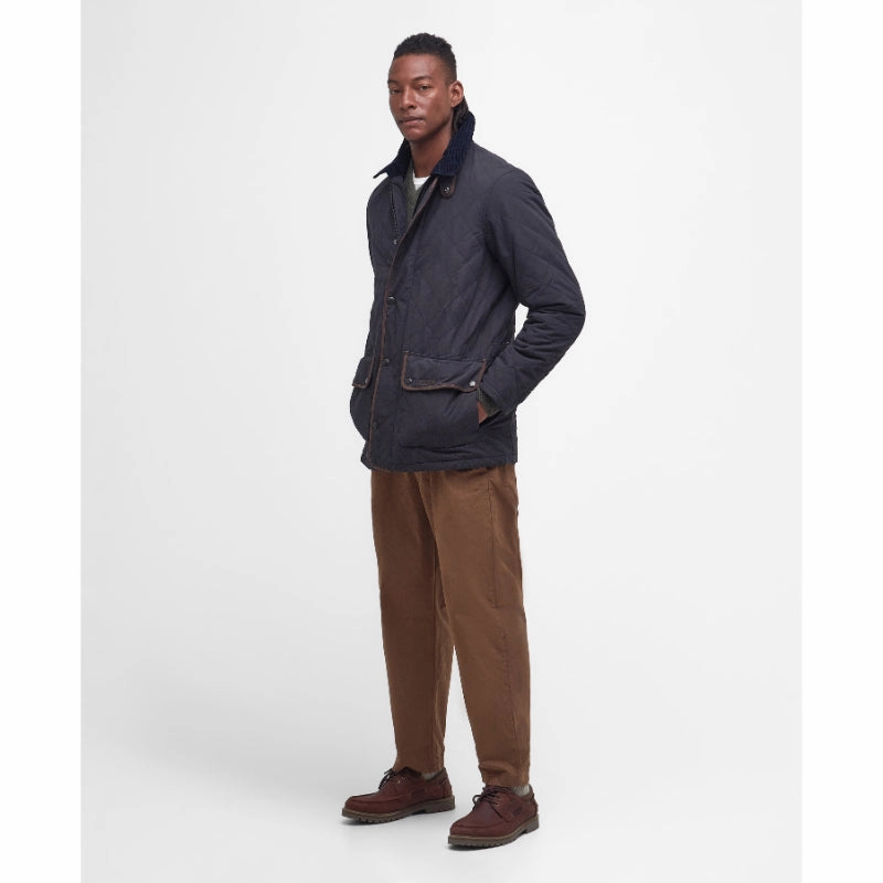 Limited Time Sale Dont Miss This Offer Barbour Burton Mens Quilted Waterproof Jacket - Navy