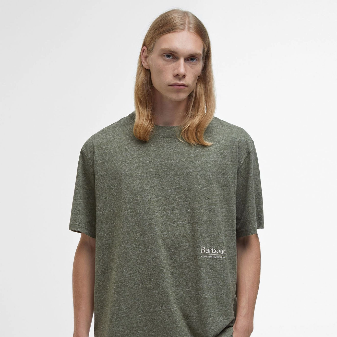 Today Only Offer Grab Your Deal Today Barbour Calton Linen Blend Fit T-Shirt Burnt Olive