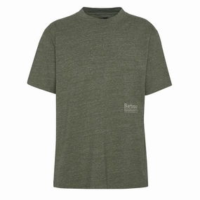 Hot Offer Inside Flash Deal Today Barbour Calton Linen Blend Fit T-Shirt Burnt Olive