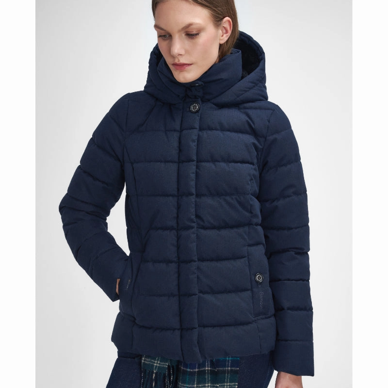 Special Steal Event Barbour Camellia Puffer Ladies Jacket - Dark Navy