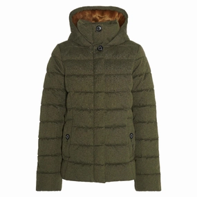 Mega Discount Today Mega Sale Now Barbour Camellia Puffer Ladies Jacket - Olive