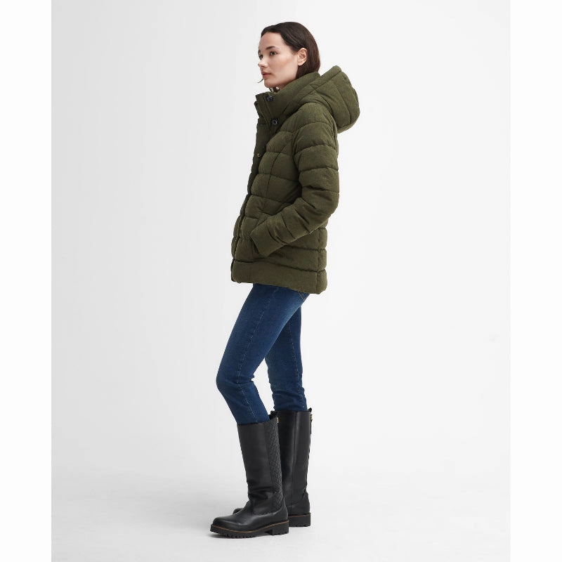 Surprise Offer Now Barbour Camellia Puffer Ladies Jacket - Olive