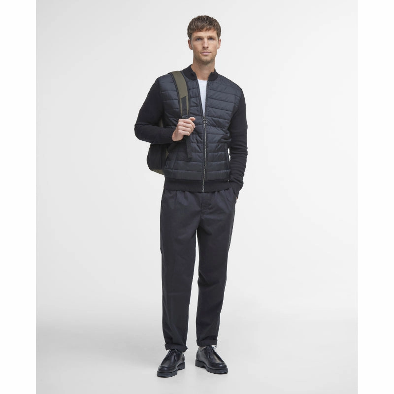 Barbour Carn Baffle Zip Thru Mens Jacket - Black Hot Sale Today Dont Wait Save Today