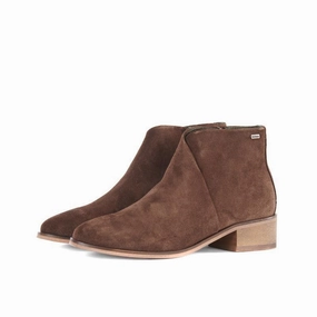 Grab It Now Barbour Caryn Ladies Ankle Boot - Choco Suede
