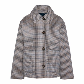 Todays Trending Deals Barbour Cassidie Ladies Quilt Jacket - Sky Micro Check