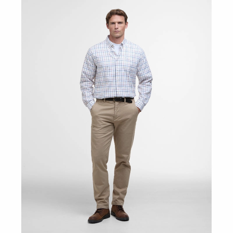 Barbour Caswell Tattersall Mens Regular Fit Shirt - Navy Special Price Offer
