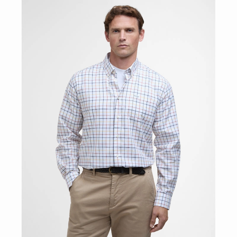 Barbour Caswell Tattersall Mens Regular Fit Shirt - Navy Save Big Online Clearance Event Today