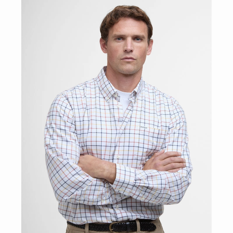 Barbour Caswell Tattersall Mens Regular Fit Shirt - Navy Weekend Sale Special Shop Grab Savings