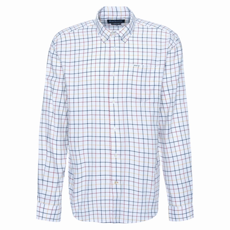 Barbour Caswell Tattersall Mens Regular Fit Shirt - Navy Mega Savings Now Special Savings Today