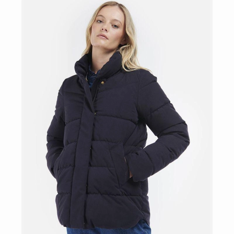 Weekend Flash Offer Shop Grab Offer Barbour Cecilia Ladies Quilted Jacket - Midnight/Rosewood