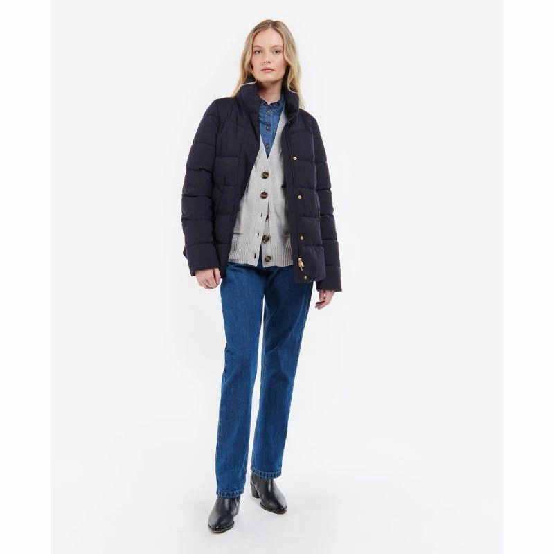 Barbour Cecilia Ladies Quilted Jacket - Midnight/Rosewood Shop Now Save