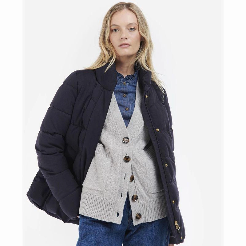 Barbour Cecilia Ladies Quilted Jacket - Midnight/Rosewood Exclusive Holiday Deal