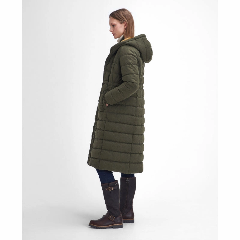 Limited Time Sale Barbour Clarence Puffer Ladies Jacket - Olive