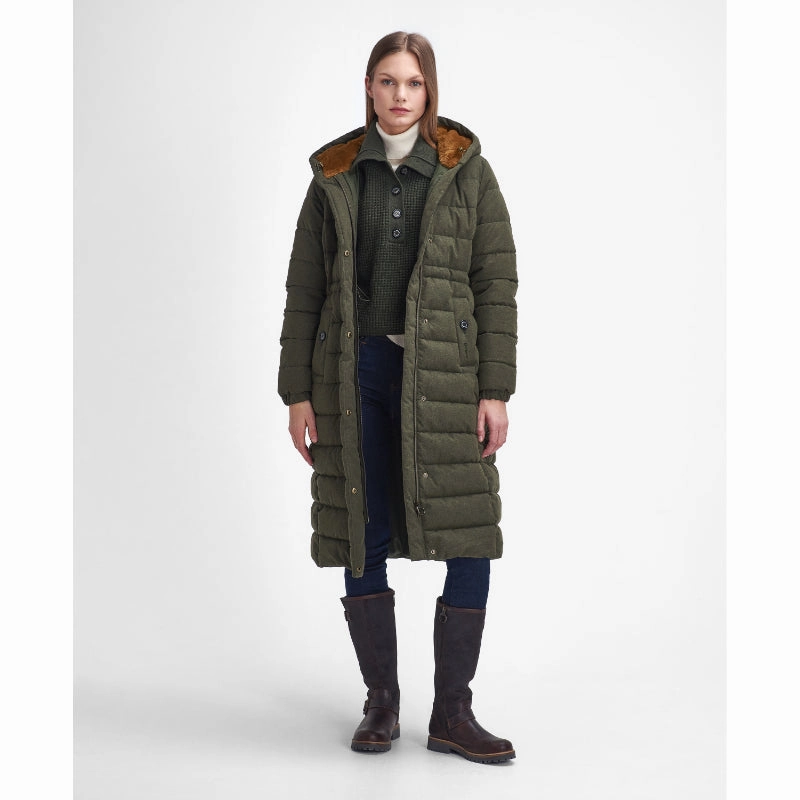 Barbour Clarence Puffer Ladies Jacket - Olive Trending Hot Picks