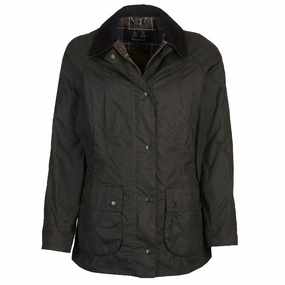 Barbour Classic Beadnell Ladies Wax Jacket - Olive Exclusive Online Offer