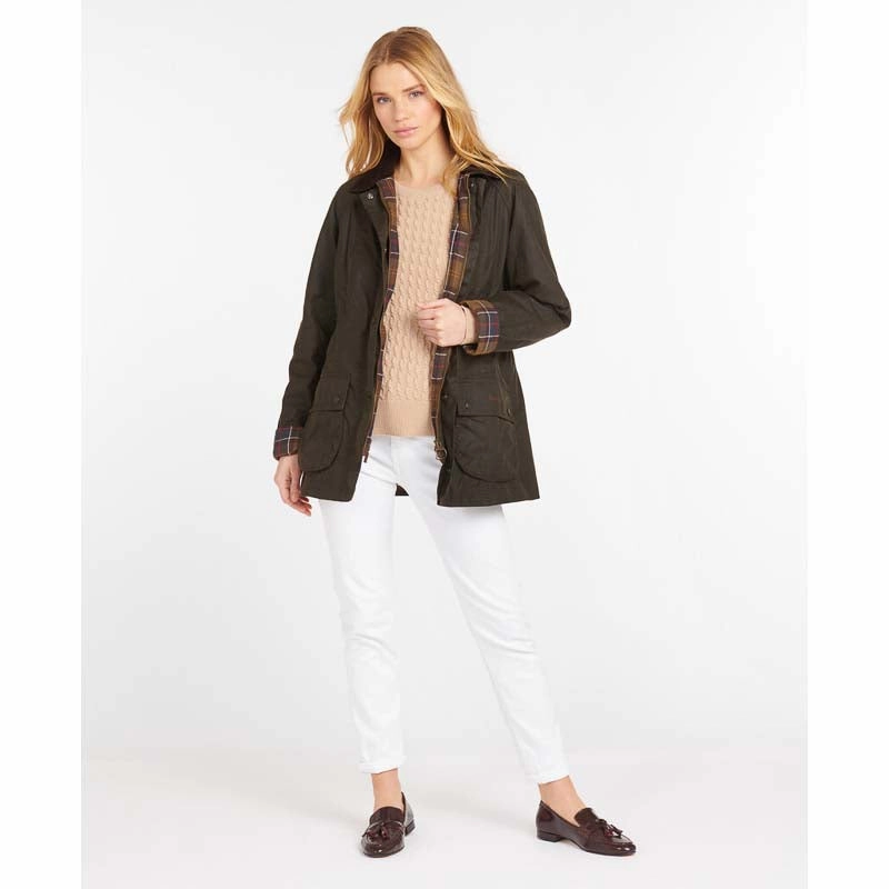 Barbour Classic Beadnell Ladies Wax Jacket - Olive Best Deal Alert Online Exclusive Steal