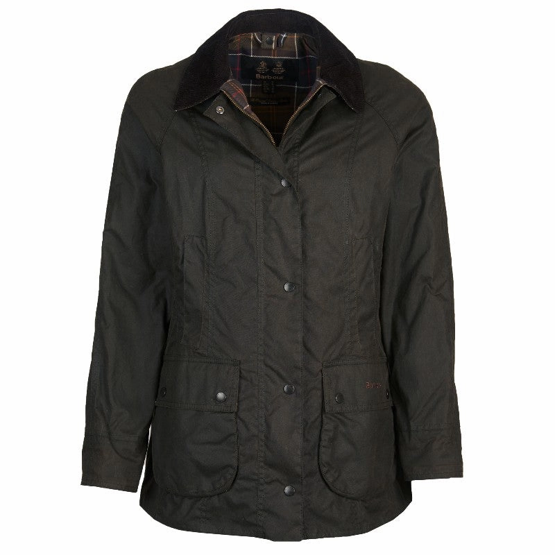 Barbour Classic Beadnell Ladies Wax Jacket - Olive Exclusive Online Offer