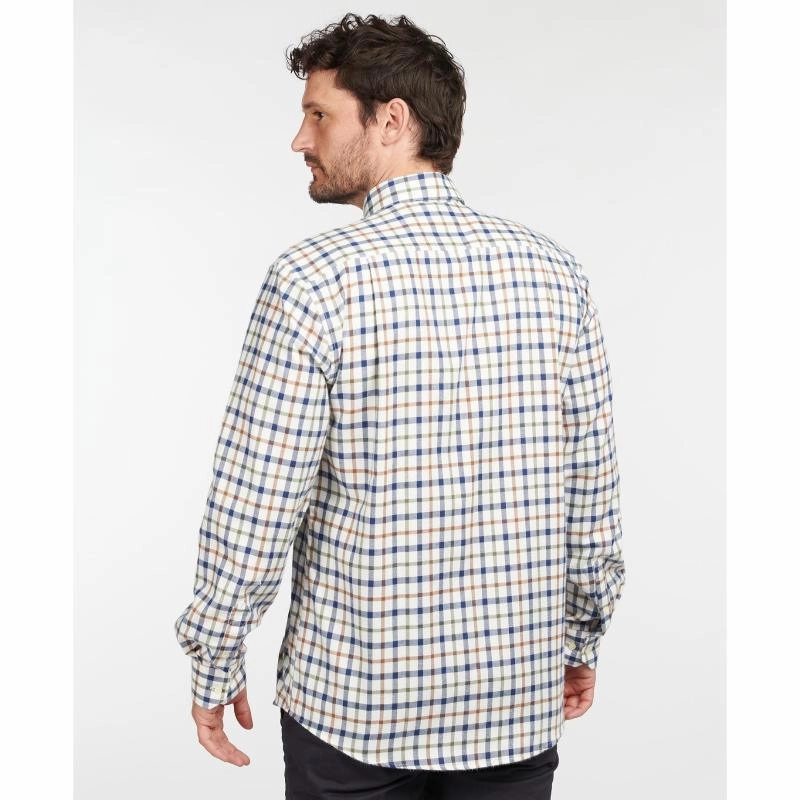 Barbour Coll Thermo Weave Mens Regular Fit Shirt - Ecru Grab Your Savings