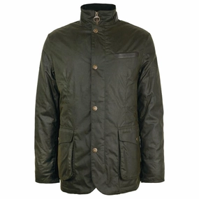 Barbour Compton Mens Wax Jacket - Fern Weekend Flash Offer