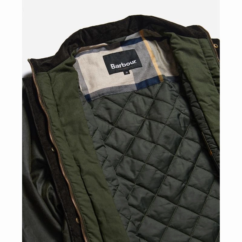 Barbour Compton Mens Wax Jacket - Fern Today Only Savings