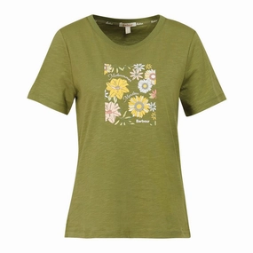 Hot Offer Frenzy Trending Today Steal Barbour Coraline Ladies T-Shirt - Olive Tree
