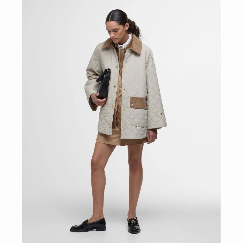Barbour Corinne Ladies Quilted Jacket - Light Sand/Ancient Grab Todays Deal