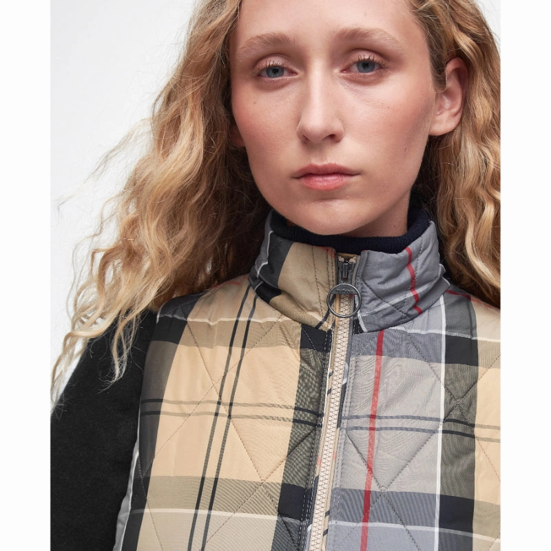 Shop Save Today Flash Offer Today Barbour Corry Ladies Diamond Quilted Gilet - Dress/Dark Navy