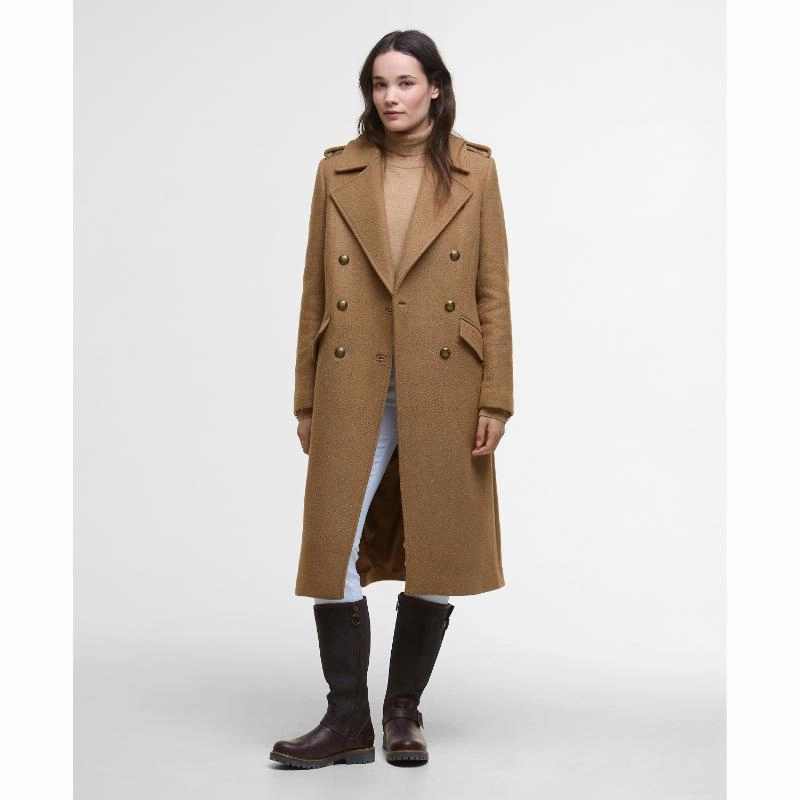 Todays Hot Savings Barbour Cottesmore Ladies Wool Jacket - Camel