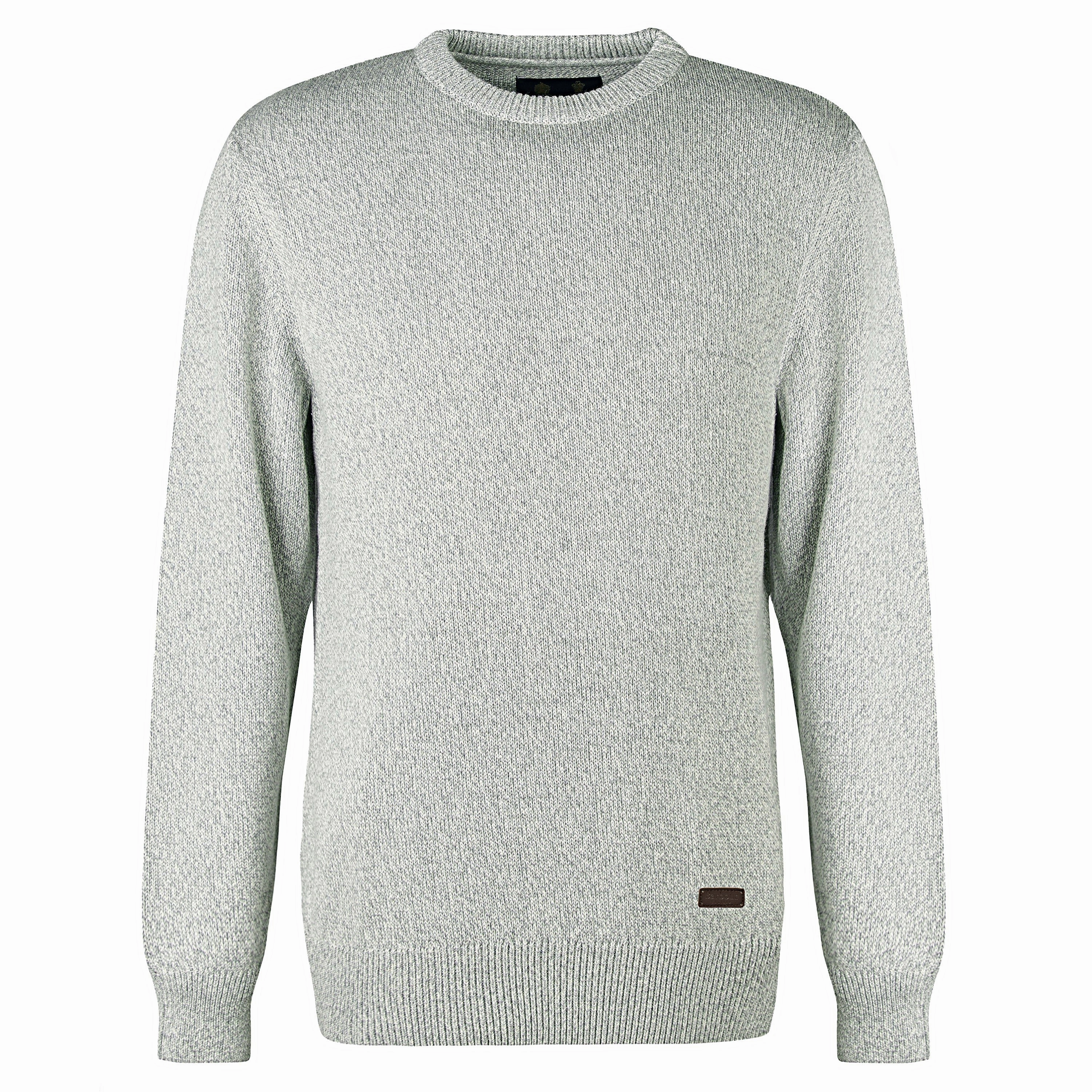 Barbour Cotton Twist Nelson Mens Crew Neck Jumper - Oyster Online Exclusive Savings Online Exclusive Deal