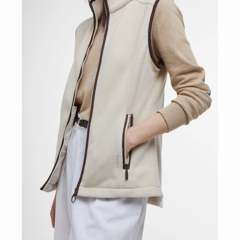 Big Savings Alert Barbour Country Colton Ladies Fleece Gilet - Pearl