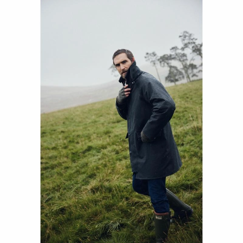 Price Slash Today Steal Todays Offer Barbour Country Mens Wax Mac Jacket - Navy