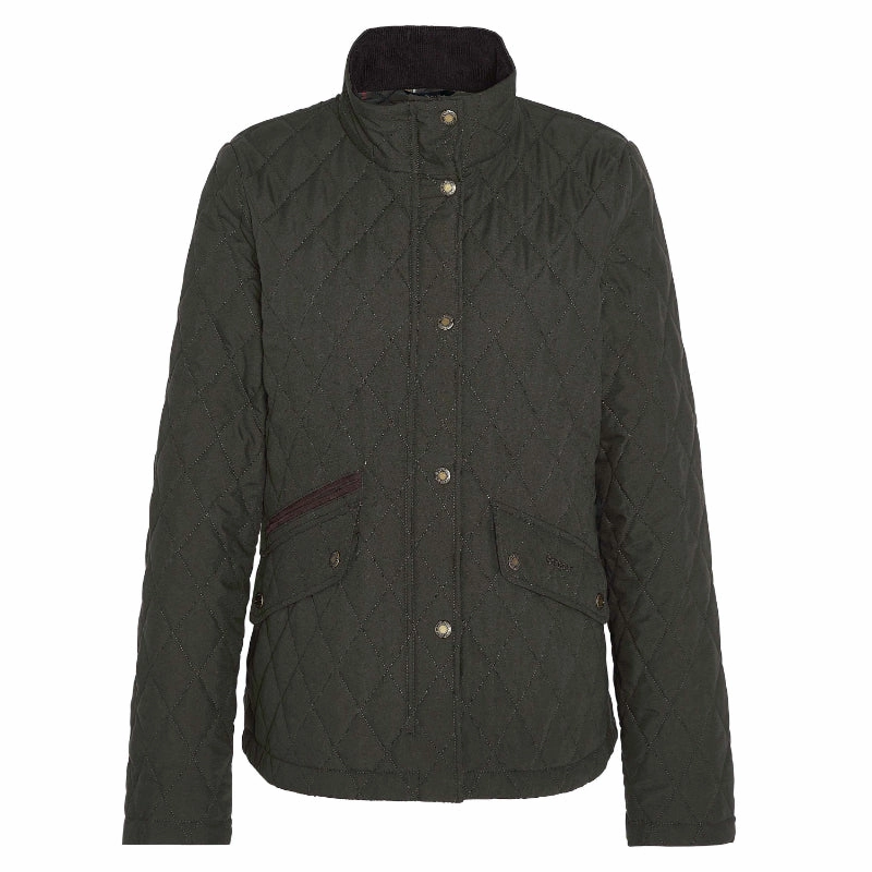 Barbour Country Winter Shoveler Quilted Ladies Jacket - Dark Olive/Classic Clearance Sale