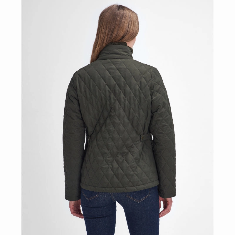 Barbour Country Winter Shoveler Quilted Ladies Jacket - Dark Olive/Classic Trending Now Discount Steal the Deal Now