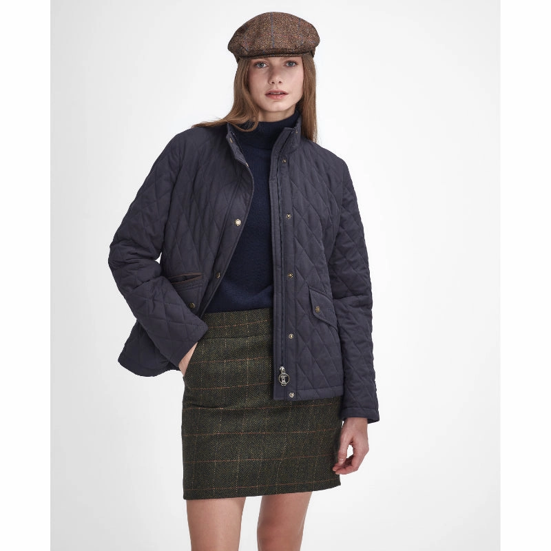 Barbour Country Winter Shoveler Quilted Ladies Jacket - Navy/Classic Surprise Offer Now Best Seller Deal