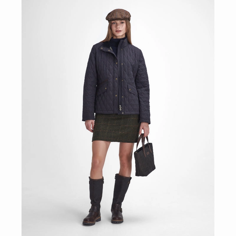 Barbour Country Winter Shoveler Quilted Ladies Jacket - Navy/Classic Instant Deal Today Hot Pick of the Day
