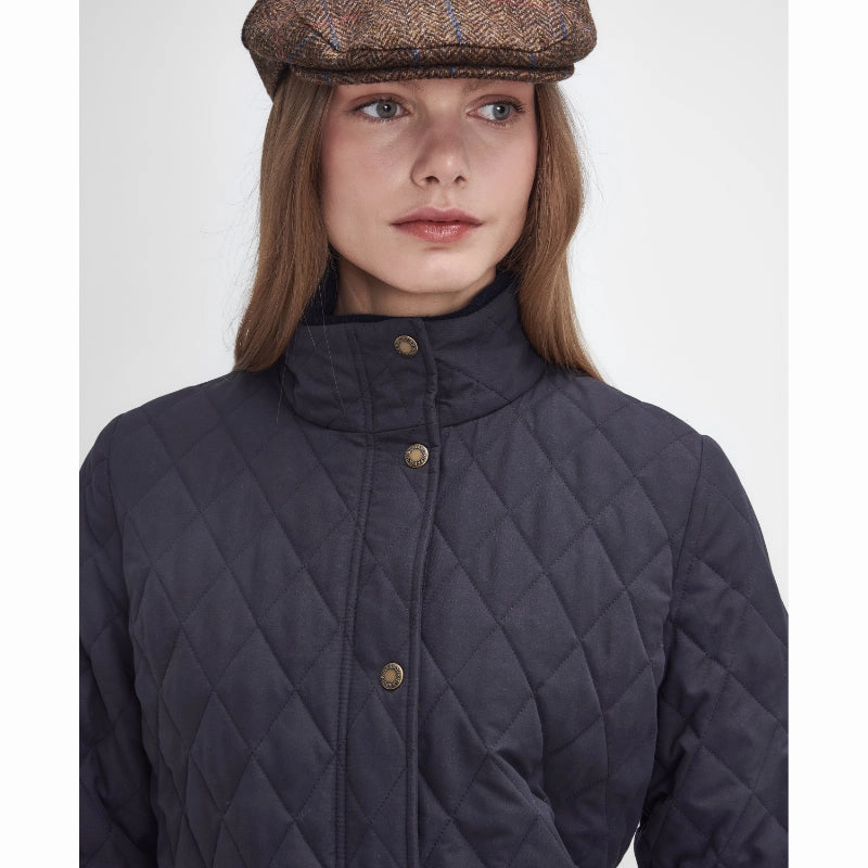 Deal Frenzy Today Barbour Country Winter Shoveler Quilted Ladies Jacket - Navy/Classic