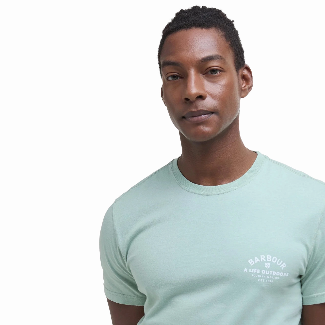 Barbour Cranmer Logo T-Shirt Pale Apple Trendy Picks Today