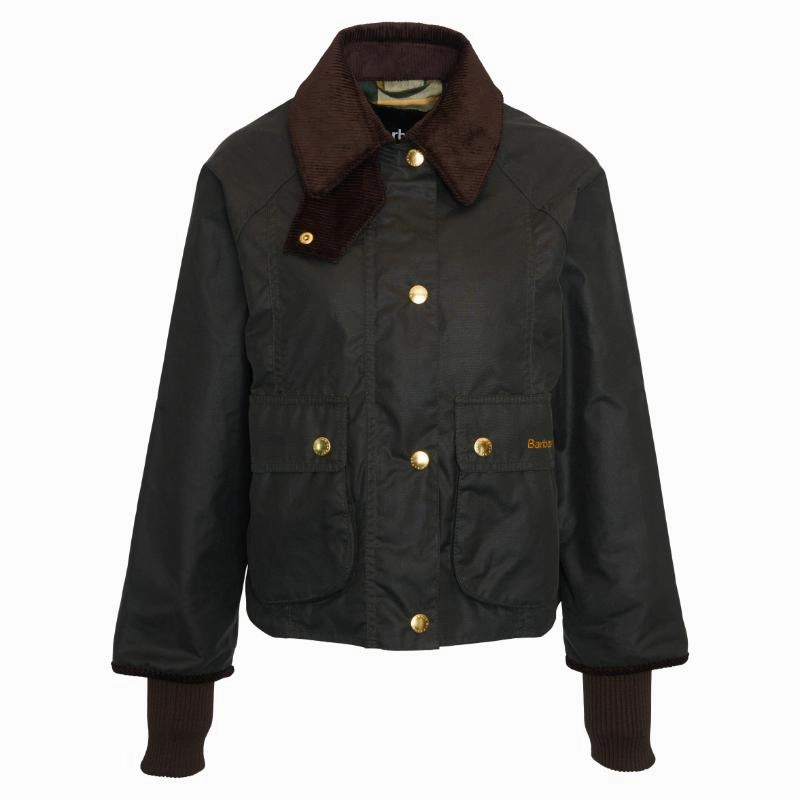 Hot Price Drop Special Deal Frenzy Barbour Cropped Beadnell Ladies Wax Jacket - Sage/Ancient