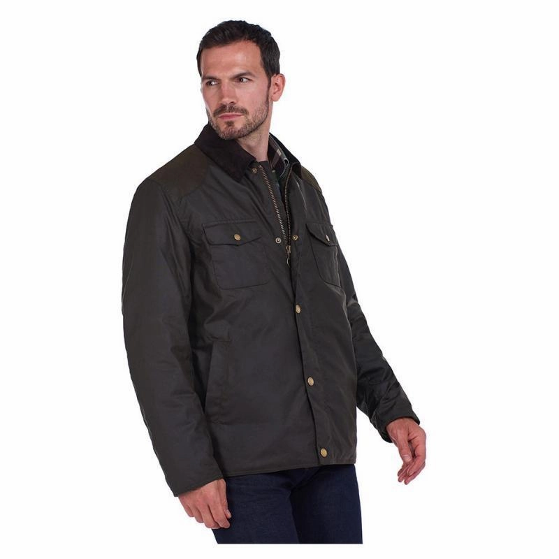 Flash Pick Today Last Chance Steal Barbour Dalegarth Mens Wax Jacket - Olive